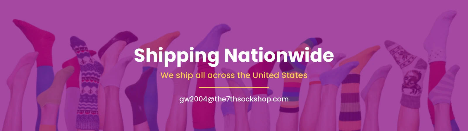 Shipping nationwide - The 7th Sock Shop ships all across the United States
